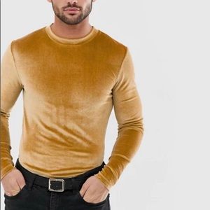 Velvet long sleeve shirt